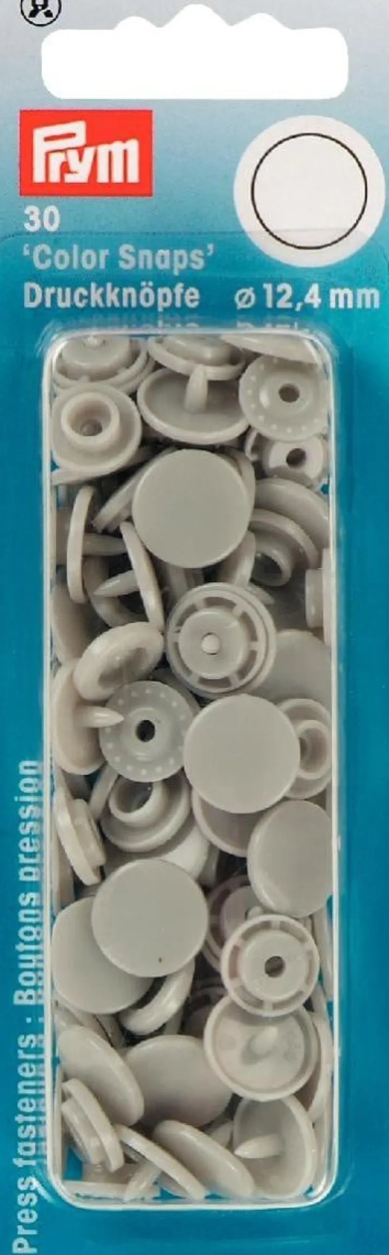 Prym Color Snaps Druckknöpfe Ø12,4mm grau