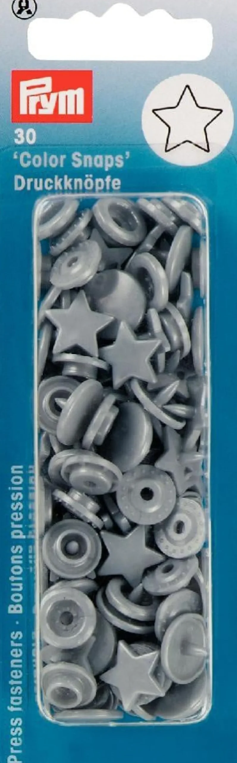 Prym Color Snaps Druckknöpfe Ø12,4mm silbergrau