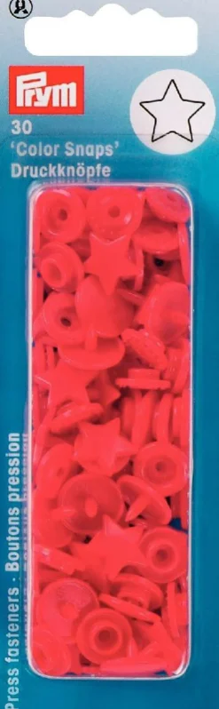 Prym Color Snaps Druckknöpfe Stern 12mm rot