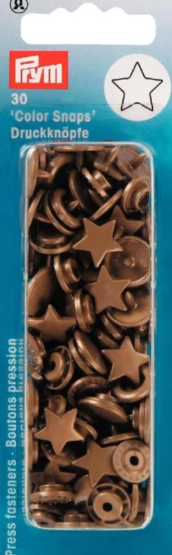 Prym Color Snaps Druckknöpfe Stern 12mm gold