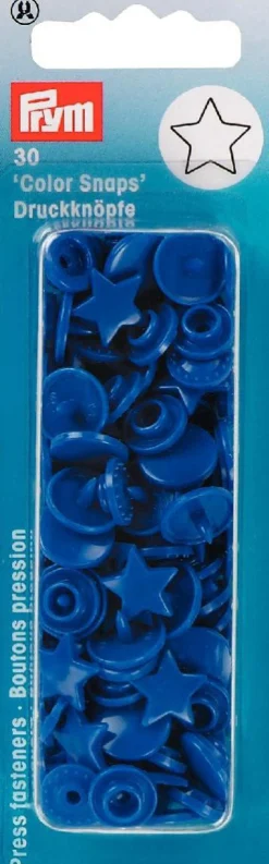 Prym Color Snaps Druckknöpfe Stern 12mm königsblau