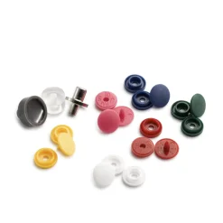 Prym Color Snaps Mini Druckknöpfe Kunststoff 9mm 72 Stück farbig sortiert