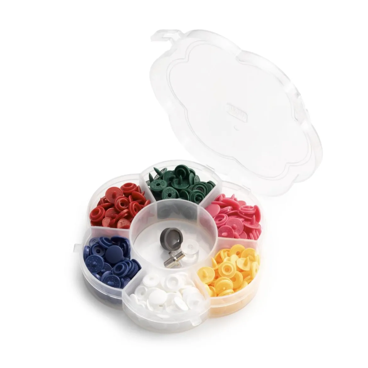 Prym Color Snaps Mini Druckknöpfe Kunststoff 9mm 72 Stück farbig sortiert