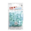 Prym Color Snaps Mini Druckknöpfe Kunststoff 9mm 36 Stück mint