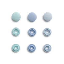 Prym Color Snaps Mini Druckknöpfe Kunststoff 9mm 36 Stück hellblau