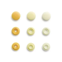 Prym Color Snaps Mini Druckknöpfe Kunststoff 9mm 36 Stück hellgelb