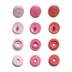 Prym Color Snaps Mini Druckknöpfe Annähoptik Kunststoff 9mm 36 Stück rosa pink