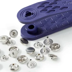 Prym Druckknöpfe Mini Messing Ø8mm silberfarbig 10 Stück