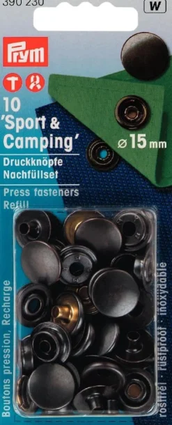 Prym Druckknöpfe Sport & Camping Nachfüllset Ø15mm 10 Stück