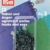 Prym 12 Federhaken und Augen MS3 schwarz