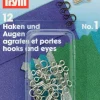 Prym 12 Federhaken und Augen MS1 silber