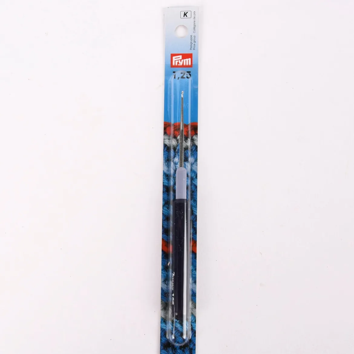 Prym Garnhäkelnadel mit Kunststoffgriff silberfarbig 1,25mm
