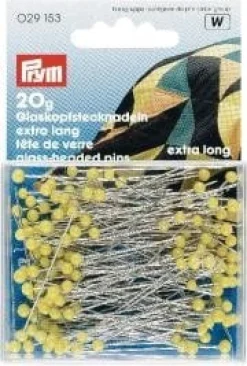 Prym Glaskopfnadeln ST 1 silberfarbig gelb 0,60 x 43 mm