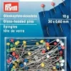 Prym Glaskopfnadeln ST 9 silberfarbig bunt 0,60 x 30 mm