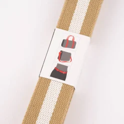 Prym Gurtband für Taschen aus Kunstfaser beige weiß gestreift 40mm breit 3m lang