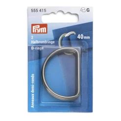 Prym Halbrundringe D-Ringe 40mm gunmetal 2 Stück