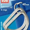 Prym Halbrundringe D-Ringe 40mm silber
