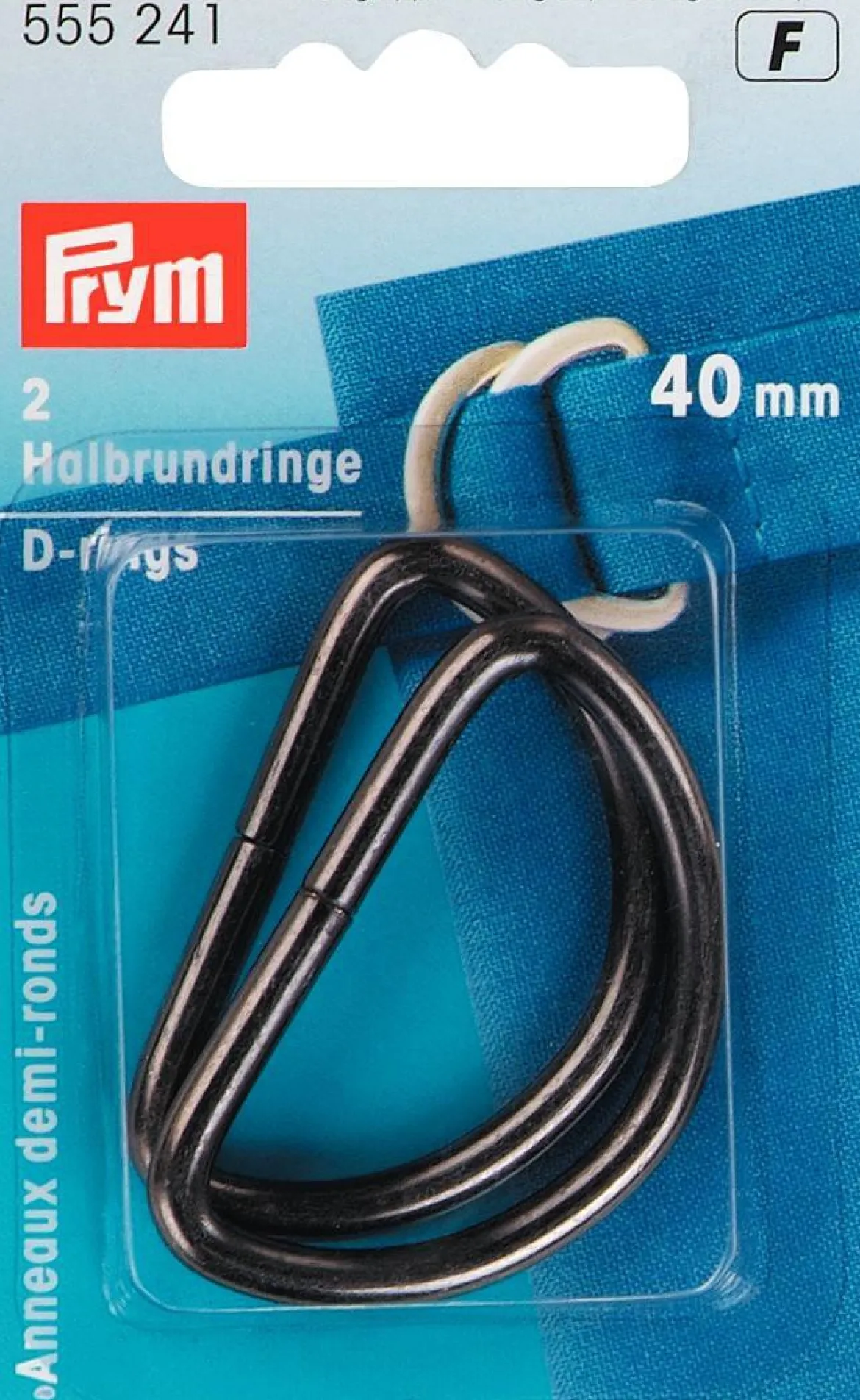 Prym Halbrundringe D-Ringe 40mm altsilber