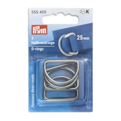 Prym Halbrundringe D-Ringe 25mm gunmetal 4 Stück