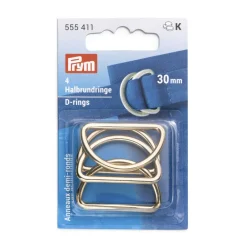 Prym Halbrundringe D-Ringe 30mm new gold 4 Stück