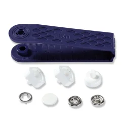 Prym Jersey Druckknöpfe glatte Kappe Messing Ø12mm weiß 6 Stück