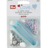 Prym Jersey Druckknöpfe Metall Ø8mm rosa beige blau 21 Stück