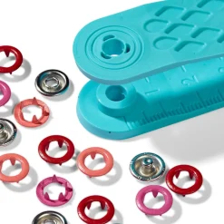Prym Jersey Druckknöpfe Metall Ø8mm rot Töne 21 Stück