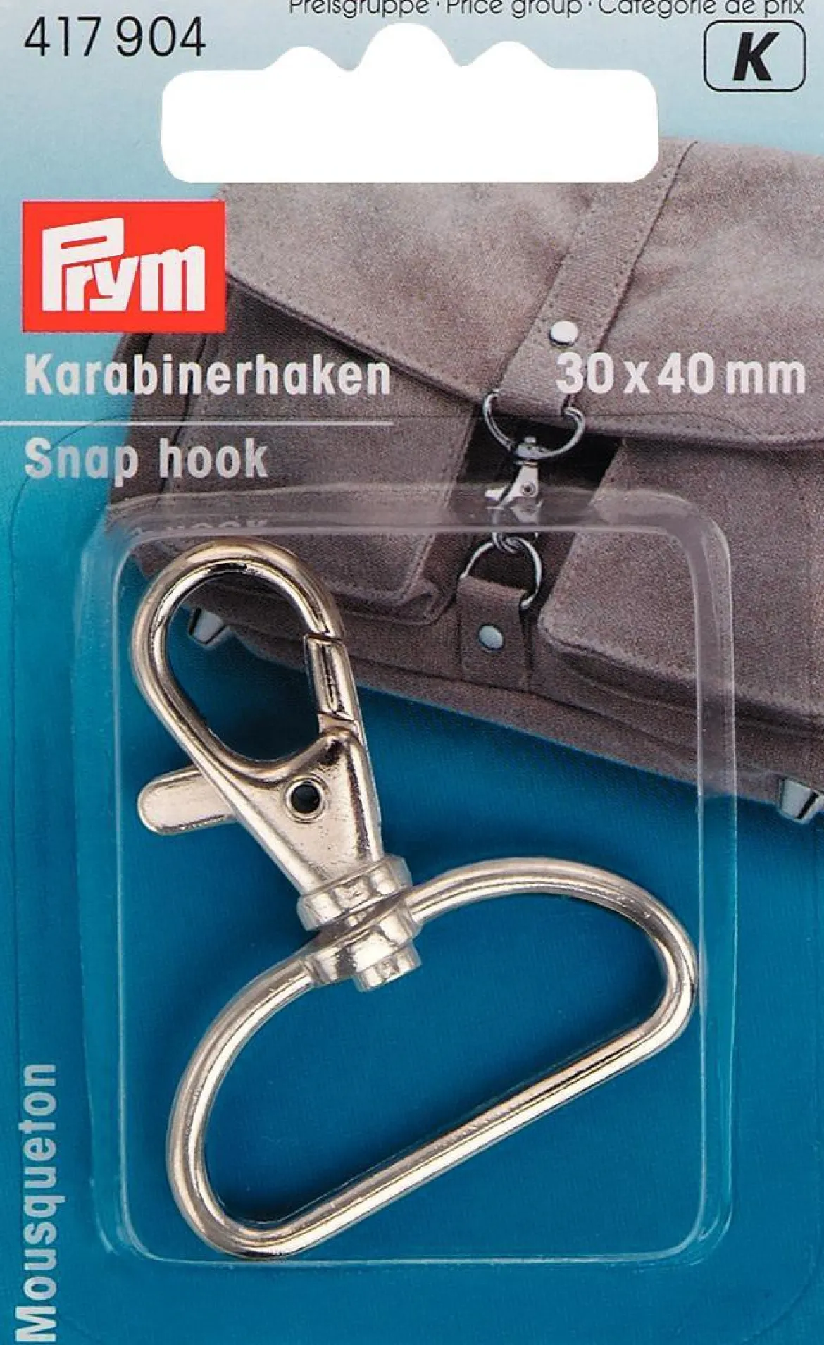 Prym Karabinerhaken 30/40mm silberfarbig