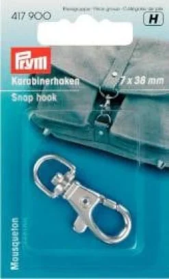 Prym Karabinerhaken 7/38mm silber
