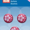Prym Kinder Knopf Knöpfe Blume 15mm 3 Stück pink flieder