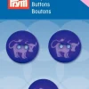 Prym Kinder Knopf Knöpfe Kuh lila 18mm 3 Stück