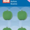 Prym Kinder Knopf Knöpfe Öse Apfel grün 16mm 4 Stück