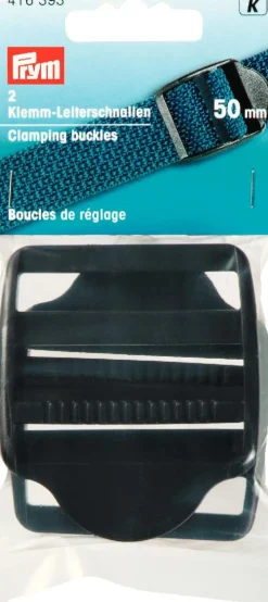 Prym 2 Klemmschnalle Leiterschnalle 50mm schwarz