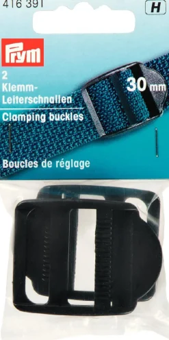 Prym 2 Klemmschnalle Leiterschnalle 30mm schwarz