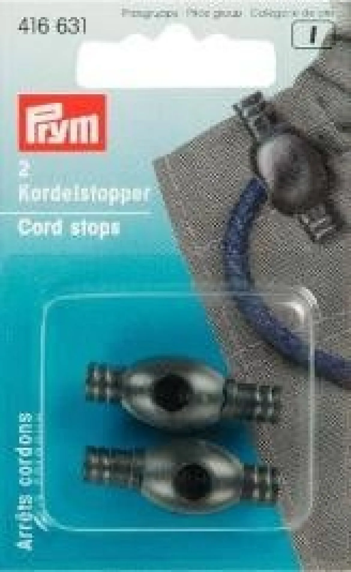 Prym 2 Kordelstopper Kordel Stopper schwarz