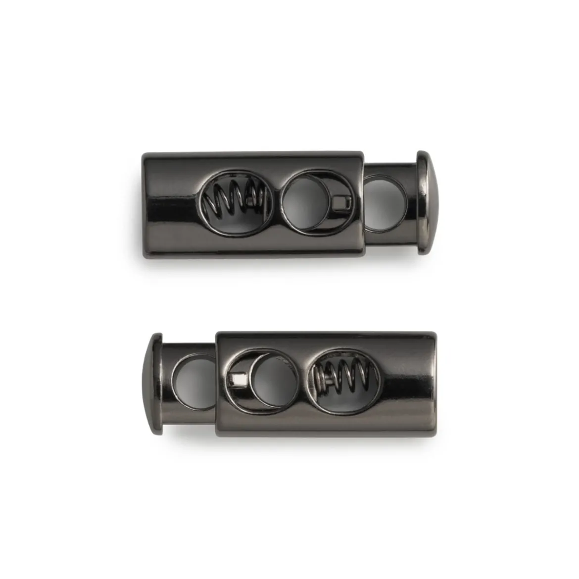 Prym Kordelstopper 2-Loch gunmetal 2 Stück