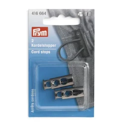 Prym Kordelstopper 2-Loch gunmetal 2 Stück