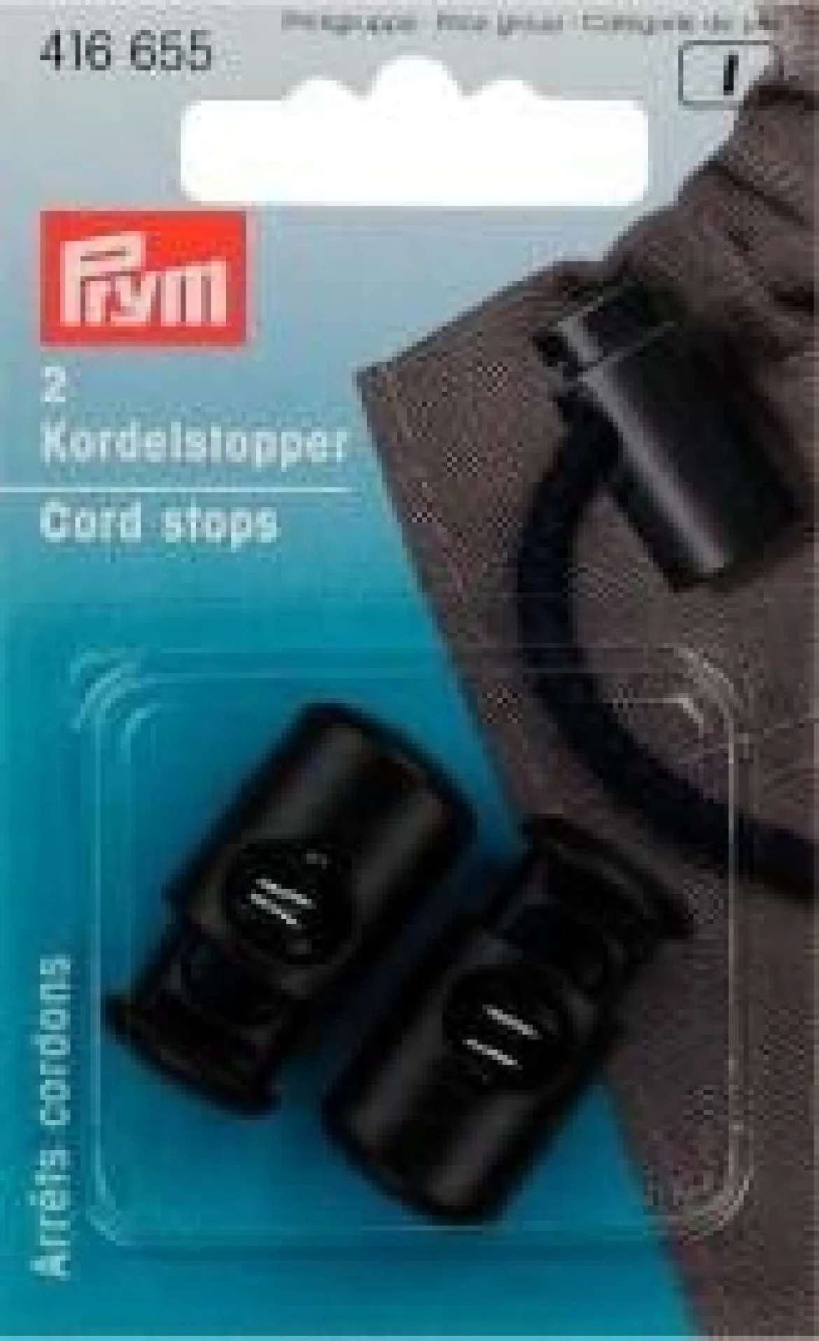 Prym 2 Kordel Stopper schwarz