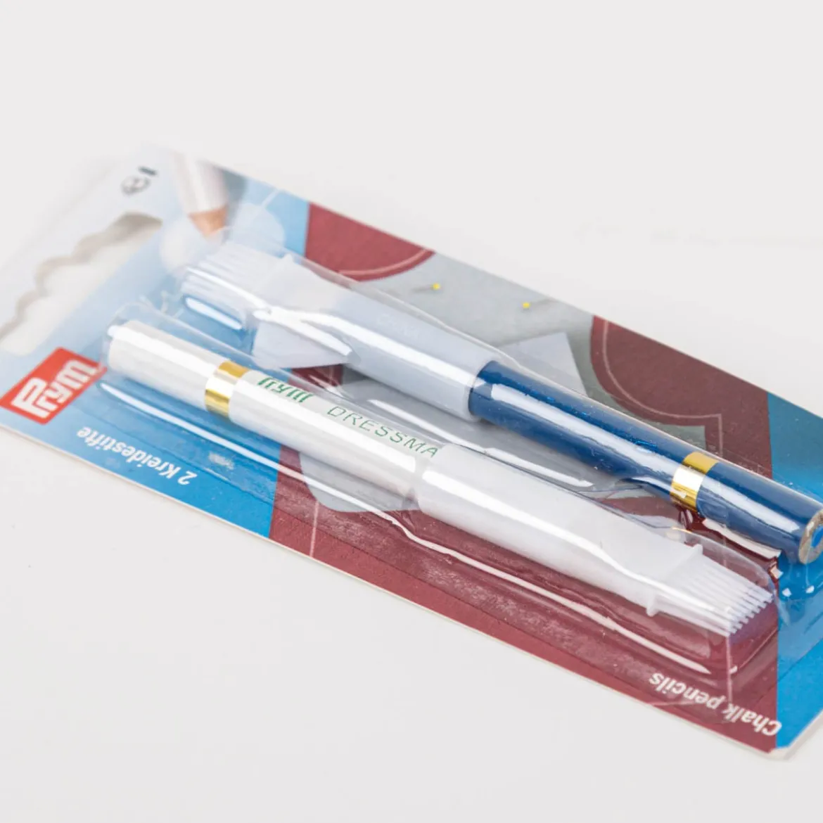Prym Kreidestifte + Bürste weiß/blau