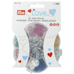 Prym Love Jersey Druckknöpfe Messing Ø8mm verschiedene Farben 6x10 Stück