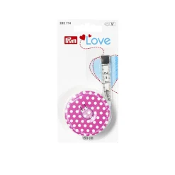 Prym Love Maßband pink weiß Punkte Länge: 150cm