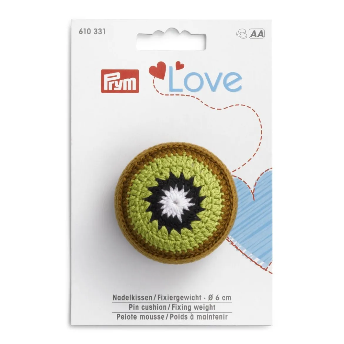 Prym Love Nadelkissen/Fixiergewicht Kiwi 6cm