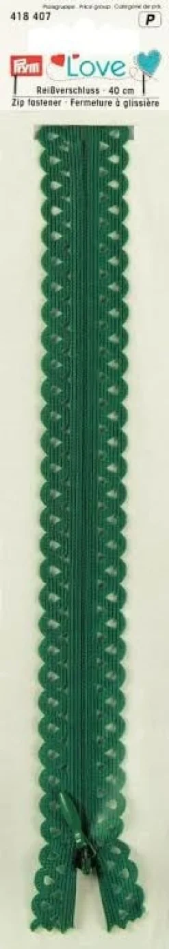Prym LOVE Reißverschluss Deko grasgrün Länge: 40cm