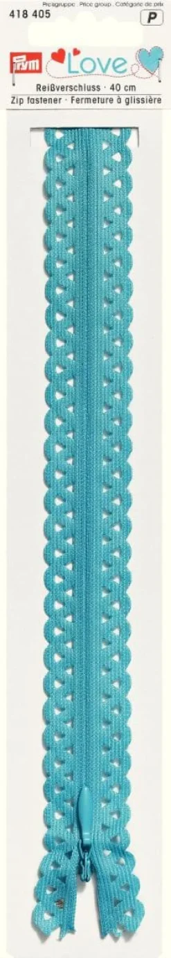 Prym LOVE Reißverschluss Deko türkis Länge: 40cm