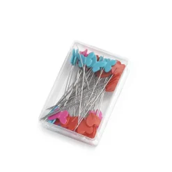 Prym Love Stecknadeln mit Kunststoffkopf Herzen und Schmetterlinge 50 Stück