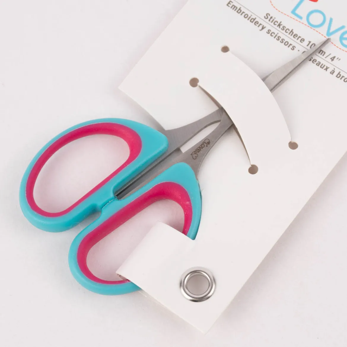 Prym Love Stickschere fein 4'' 10 cm mint pink