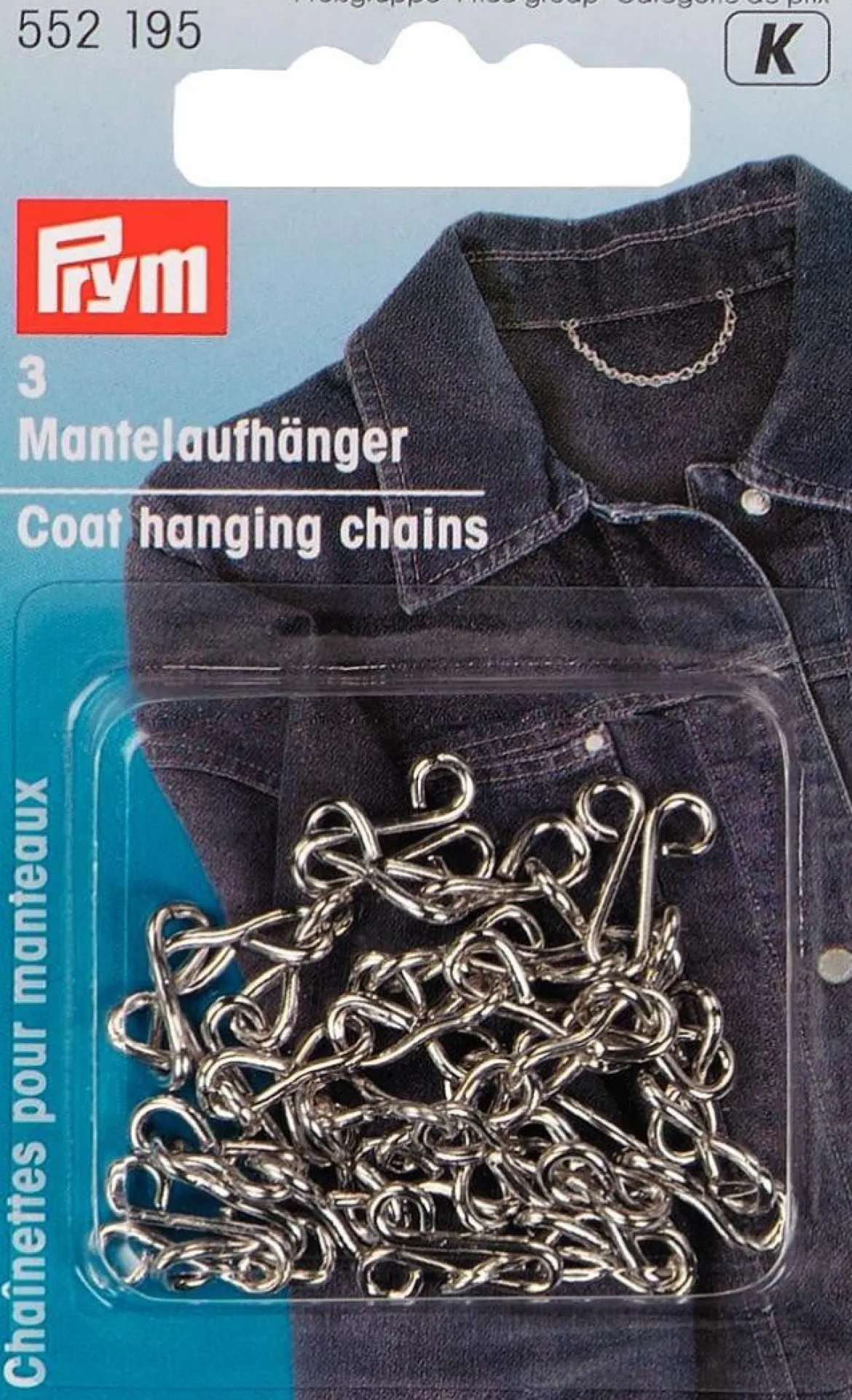 Prym 3 Mantelaufhänger EIS silberfarbig