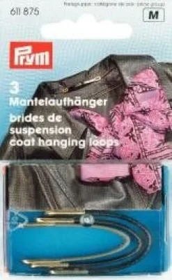 Prym 3 Mantelaufhänger Kunstleder sortiert