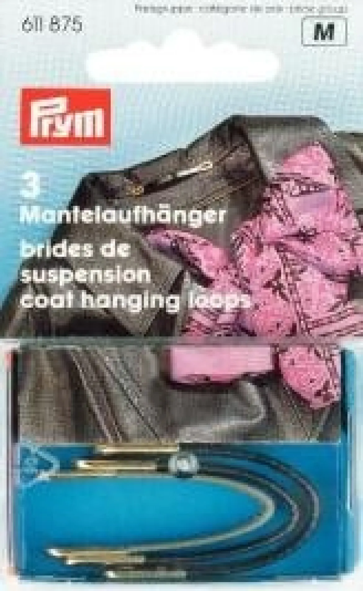 Prym 3 Mantelaufhänger Kunstleder sortiert
