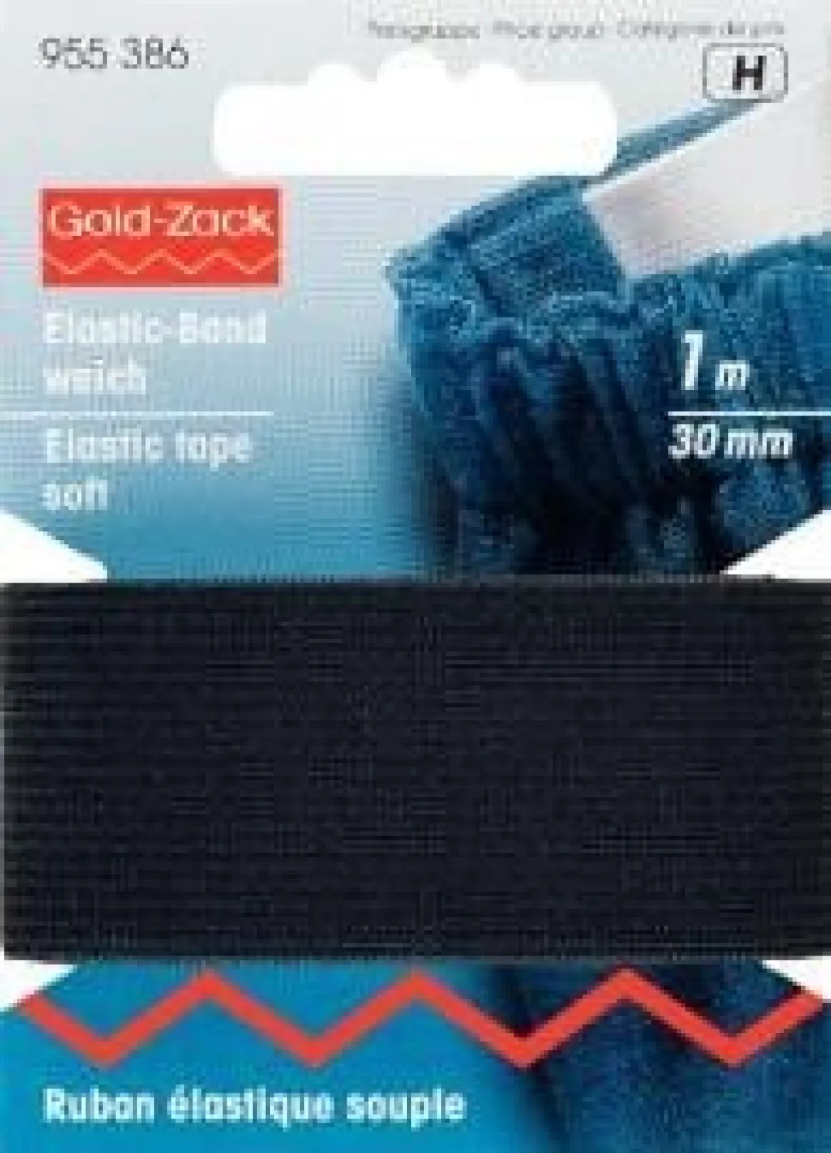 Prym 1m Elastic Band Gummiband weich 30 mm schwarz
